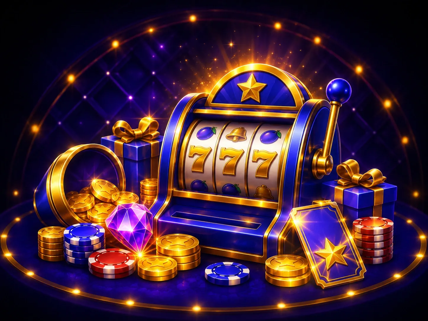 Golden Slot Machine Bonus Night